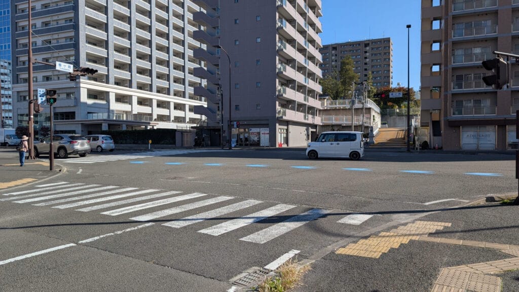 榴岡天満宮の無料駐車場入り口